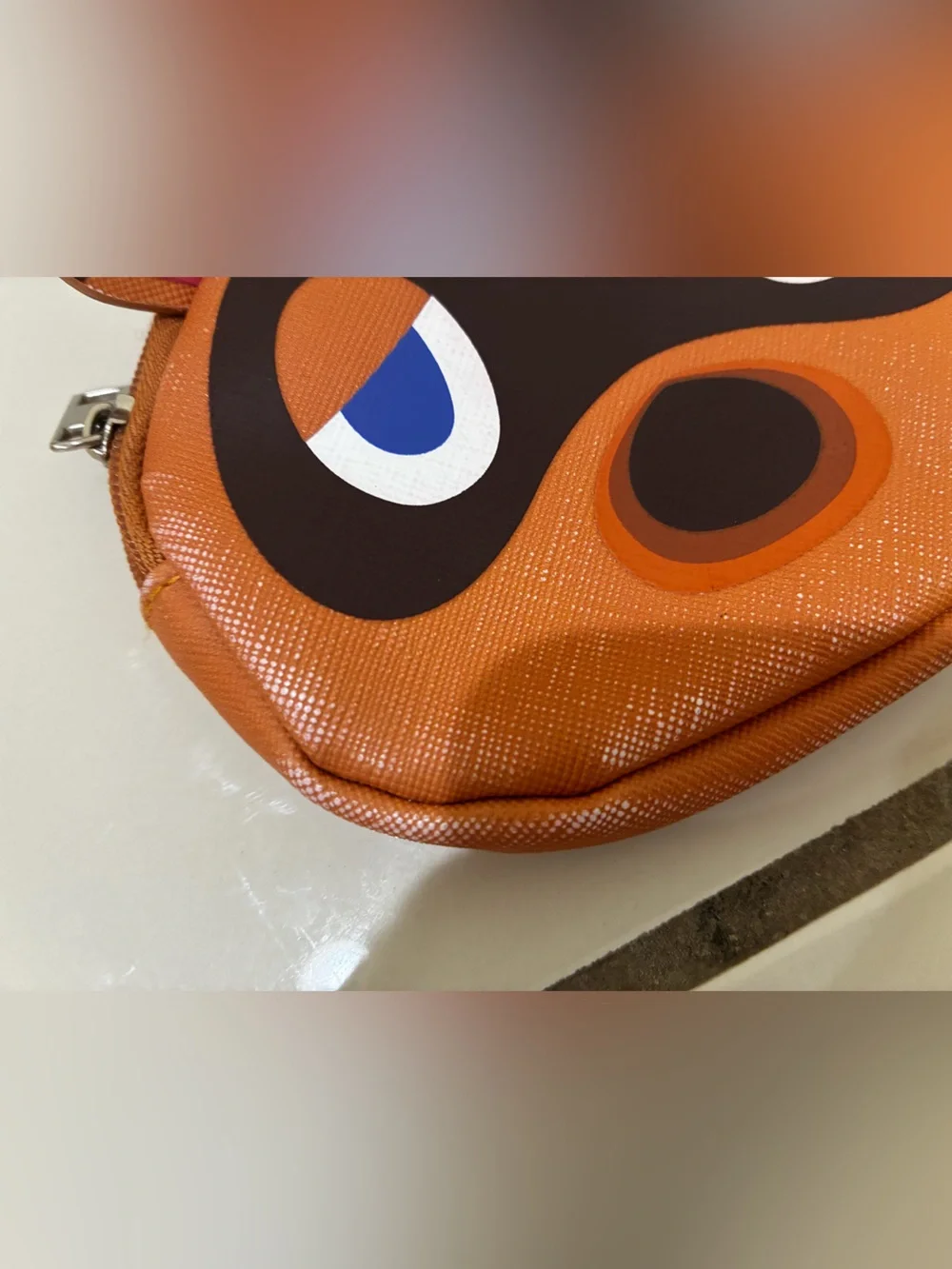 Animal Crossing Tom Nook Themed Brown & Black Coin/Card Pouch